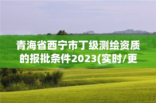 青海省西寧市丁級測繪資質的報批條件2023(實時/更新中)