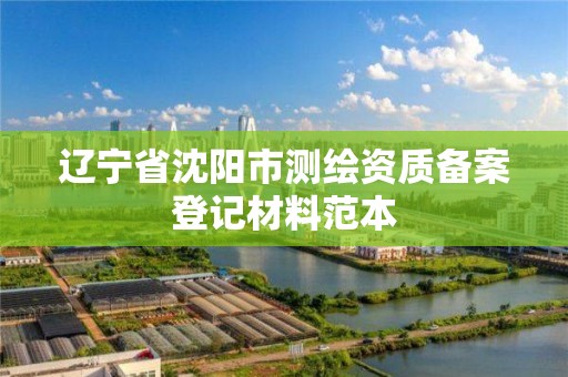 遼寧省沈陽市測繪資質備案登記材料范本