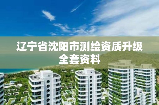 遼寧省沈陽市測繪資質升級全套資料