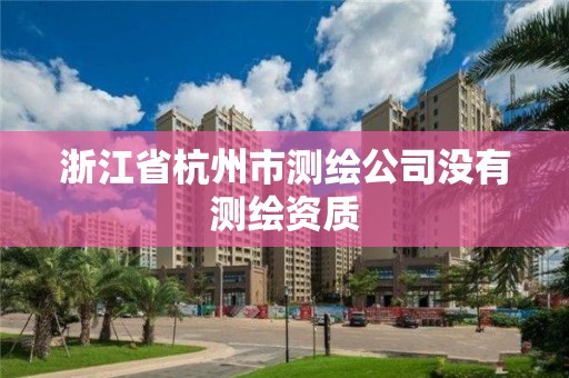 浙江省杭州市測繪公司沒有測繪資質