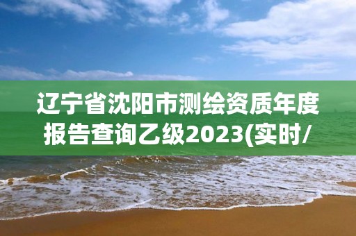 遼寧省沈陽市測繪資質年度報告查詢乙級2023(實時/更新中)