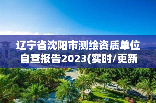 遼寧省沈陽市測繪資質單位自查報告2023(實時/更新中)