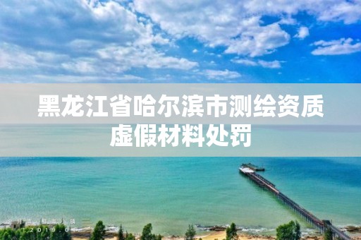 黑龍江省哈爾濱市測繪資質(zhì)虛假材料處罰