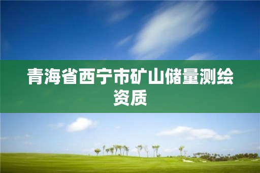 青海省西寧市礦山儲量測繪資質