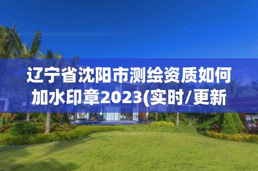 遼寧省沈陽市測繪資質如何加水印章2023(實時/更新中)