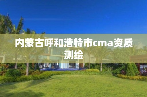 內蒙古呼和浩特市cma資質測繪