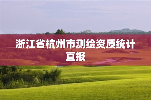 浙江省杭州市測繪資質(zhì)統(tǒng)計直報