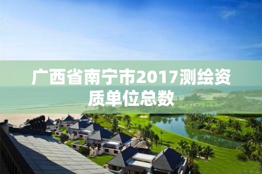 廣西省南寧市2017測繪資質單位總數