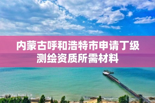 內蒙古呼和浩特市申請丁級測繪資質所需材料