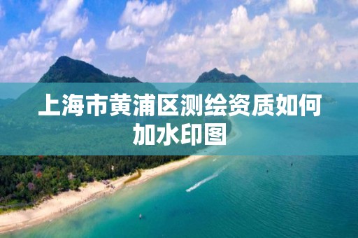 上海市黃浦區測繪資質如何加水印圖