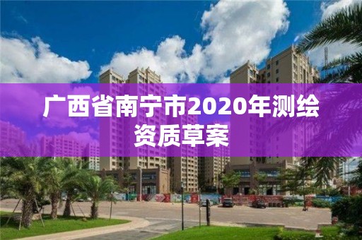 廣西省南寧市2020年測繪資質草案