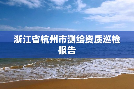 浙江省杭州市測繪資質巡檢報告