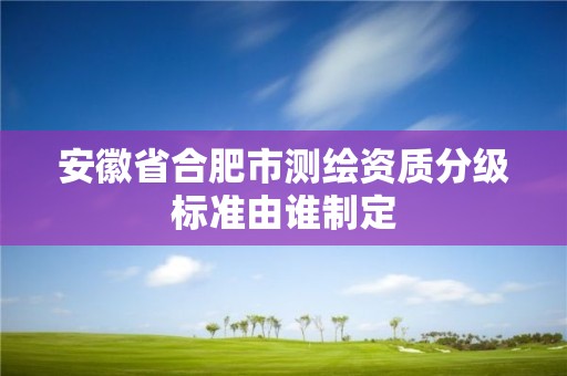 安徽省合肥市測繪資質(zhì)分級標(biāo)準(zhǔn)由誰制定