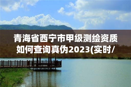 青海省西寧市甲級測繪資質如何查詢真偽2023(實時/更新中)