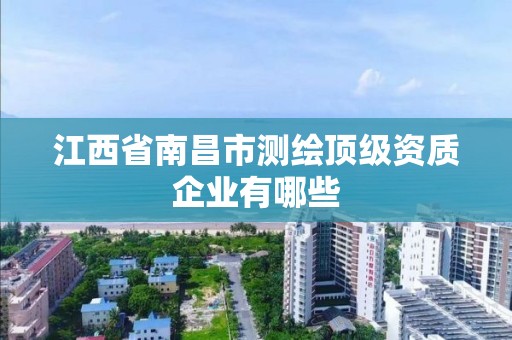 江西省南昌市測繪頂級資質企業有哪些