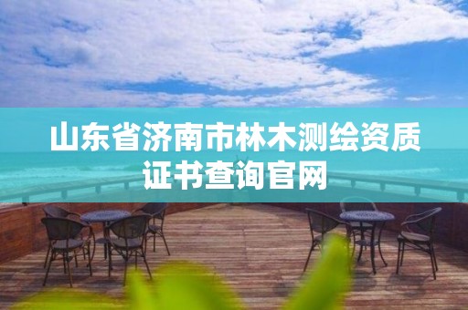 山東省濟南市林木測繪資質證書查詢官網