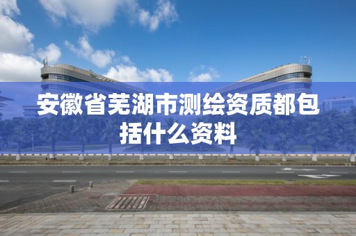 安徽省蕪湖市測繪資質都包括什么資料