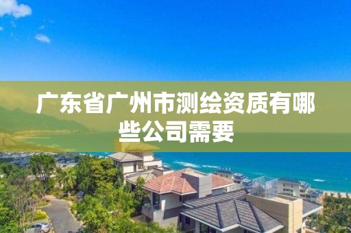 廣東省廣州市測繪資質有哪些公司需要