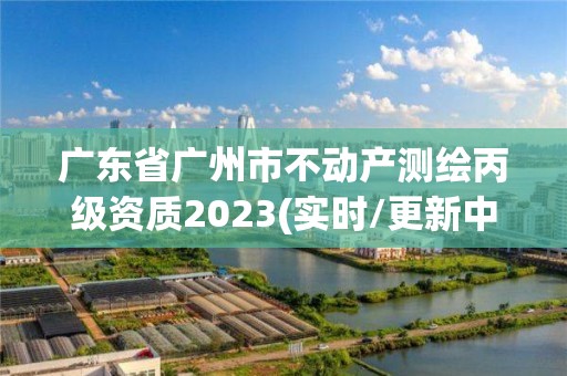 廣東省廣州市不動產測繪丙級資質2023(實時/更新中)