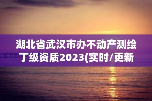 湖北省武漢市辦不動(dòng)產(chǎn)測(cè)繪丁級(jí)資質(zhì)2023(實(shí)時(shí)/更新中)