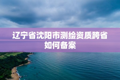 遼寧省沈陽市測繪資質跨省如何備案