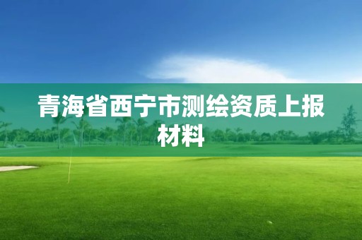 青海省西寧市測繪資質上報材料