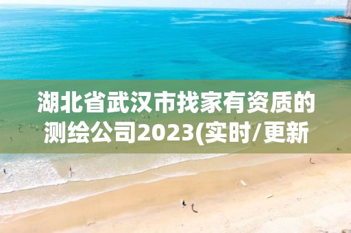 湖北省武漢市找家有資質的測繪公司2023(實時/更新中)