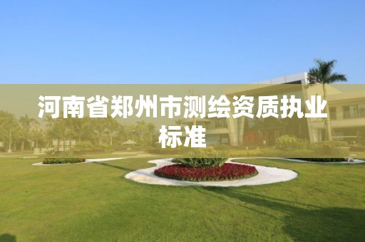 河南省鄭州市測繪資質(zhì)執(zhí)業(yè)標(biāo)準(zhǔn)