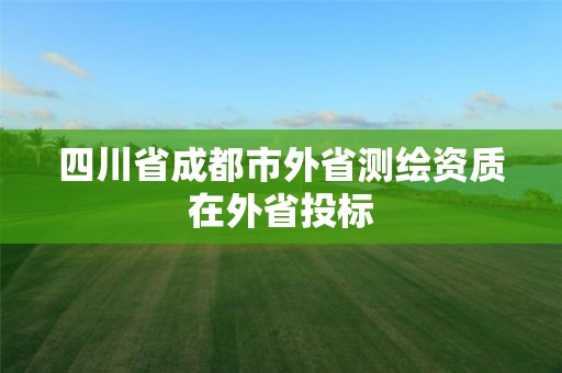 四川省成都市外省測(cè)繪資質(zhì)在外省投標(biāo)