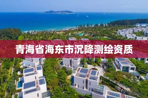 青海省海東市沉降測繪資質