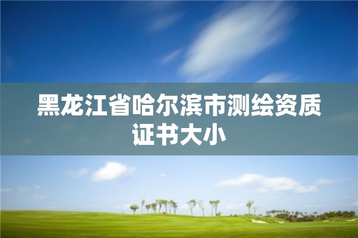 黑龍江省哈爾濱市測繪資質證書大小