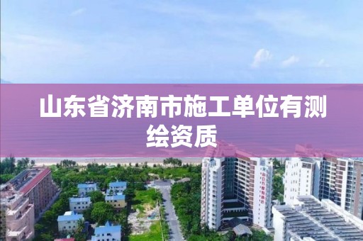 山東省濟南市施工單位有測繪資質(zhì)