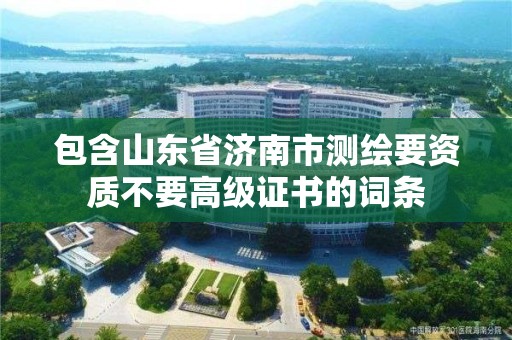 包含山東省濟南市測繪要資質不要高級證書的詞條