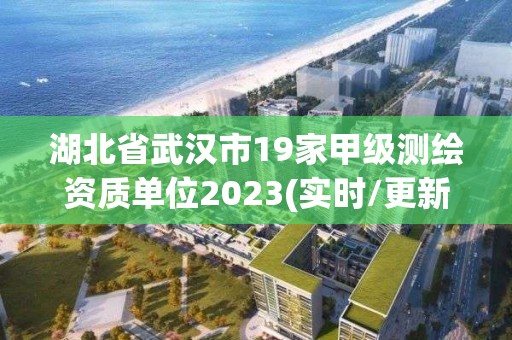 湖北省武漢市19家甲級測繪資質(zhì)單位2023(實(shí)時(shí)/更新中)