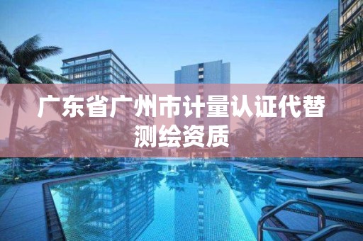 廣東省廣州市計量認證代替測繪資質