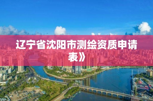 遼寧省沈陽市測繪資質(zhì)申請(qǐng)表》