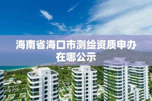 海南省海口市測繪資質申辦在哪公示