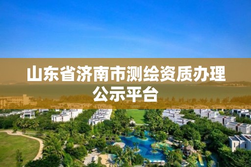 山東省濟南市測繪資質(zhì)辦理公示平臺