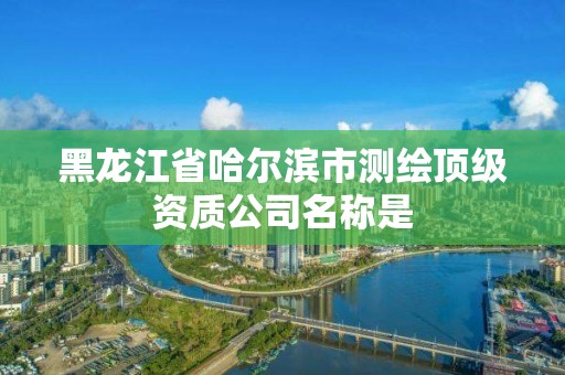 黑龍江省哈爾濱市測繪頂級資質(zhì)公司名稱是