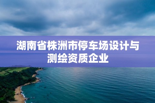 湖南省株洲市停車場設計與測繪資質企業