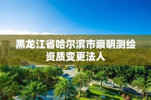 黑龍江省哈爾濱市崇明測繪資質變更法人