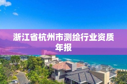 浙江省杭州市測繪行業資質年報