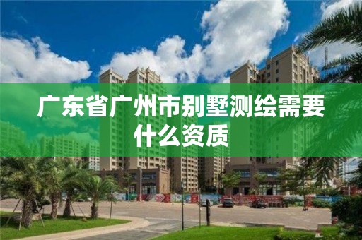 廣東省廣州市別墅測繪需要什么資質