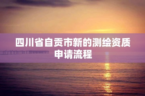 四川省自貢市新的測繪資質申請流程