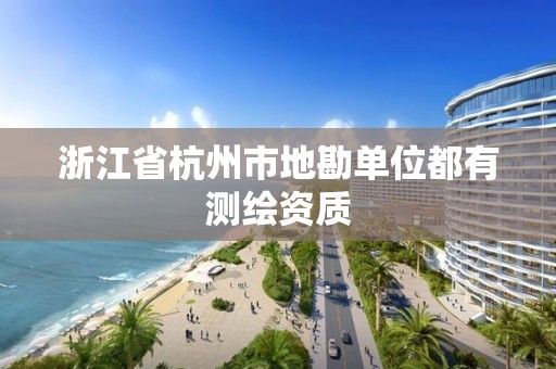 浙江省杭州市地勘單位都有測繪資質