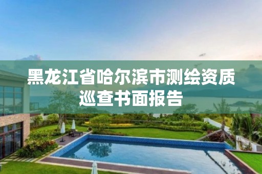 黑龍江省哈爾濱市測繪資質(zhì)巡查書面報告