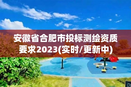 安徽省合肥市投標(biāo)測(cè)繪資質(zhì)要求2023(實(shí)時(shí)/更新中)