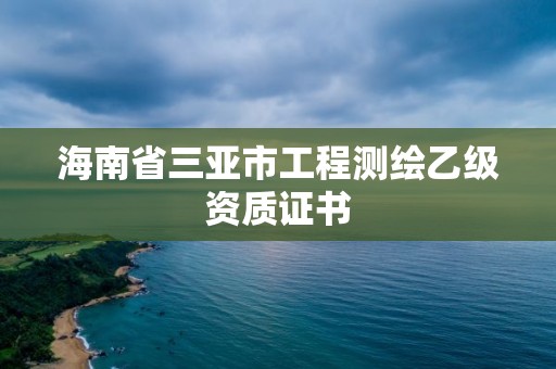 海南省三亞市工程測繪乙級資質證書