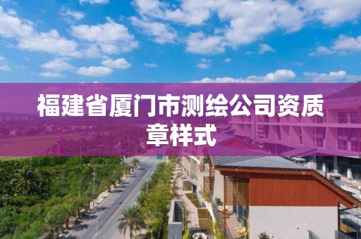 福建省廈門市測(cè)繪公司資質(zhì)章樣式