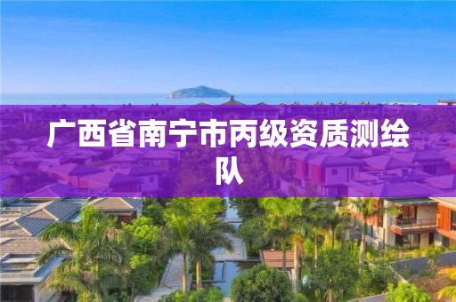 廣西省南寧市丙級(jí)資質(zhì)測(cè)繪隊(duì)